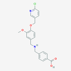 molecular formula C22H21ClN2O4 B496412 4-[({4-[(6-Chloropyridin-3-yl)methoxy]-3-methoxybenzyl}amino)methyl]benzoic acid 