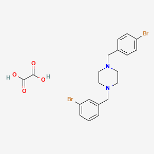 1-(3-bromobenzyl)-4-(4-bromobenzyl)piperazine oxalate