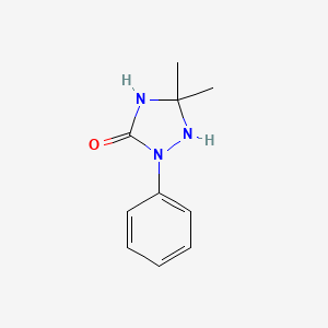 molecular formula C10H13N3O B4964136 5,5-二甲基-2-苯基-1,2,4-三唑烷-3-酮 