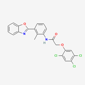 molecular formula C22H15Cl3N2O3 B4964149 N-[3-(1,3-benzoxazol-2-yl)-2-methylphenyl]-2-(2,4,5-trichlorophenoxy)acetamide 