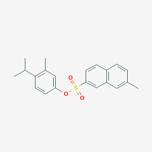 molecular formula C21H22O3S B4964153 4-isopropyl-3-methylphenyl 7-methyl-2-naphthalenesulfonate 