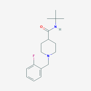 molecular formula C17H25FN2O B4964169 N-(tert-butyl)-1-(2-fluorobenzyl)-4-piperidinecarboxamide 
