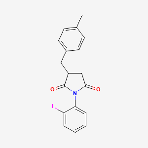 molecular formula C18H16INO2 B4964174 1-(2-iodophenyl)-3-(4-methylbenzyl)-2,5-pyrrolidinedione 