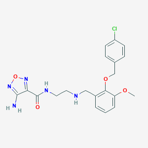 4-amino-N-[2-({2-[(4-chlorobenzyl)oxy]-3-methoxybenzyl}amino)ethyl]-1,2,5-oxadiazole-3-carboxamide