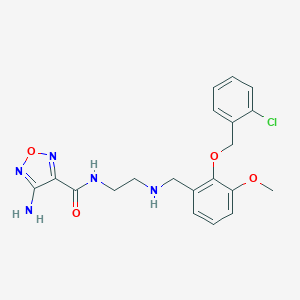 molecular formula C20H22ClN5O4 B496419 4-amino-N-[2-({2-[(2-chlorobenzyl)oxy]-3-methoxybenzyl}amino)ethyl]-1,2,5-oxadiazole-3-carboxamide 