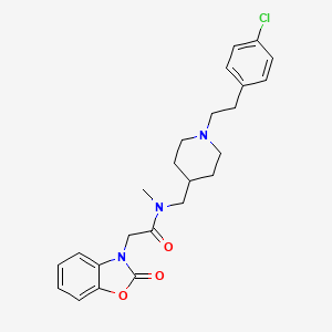 molecular formula C24H28ClN3O3 B4964223 N-({1-[2-(4-chlorophenyl)ethyl]-4-piperidinyl}methyl)-N-methyl-2-(2-oxo-1,3-benzoxazol-3(2H)-yl)acetamide 