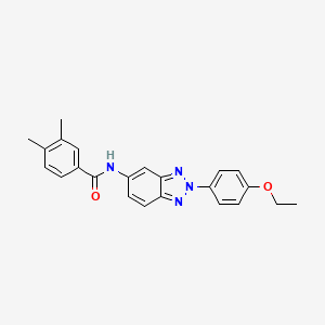 molecular formula C23H22N4O2 B4964229 N-[2-(4-ethoxyphenyl)-2H-1,2,3-benzotriazol-5-yl]-3,4-dimethylbenzamide 