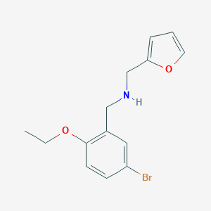 molecular formula C14H16BrNO2 B496424 1-(5-bromo-2-ethoxyphenyl)-N-(furan-2-ylmethyl)methanamine 