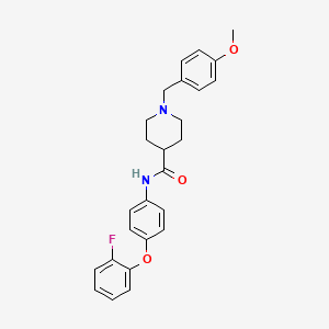 molecular formula C26H27FN2O3 B4964244 N-[4-(2-fluorophenoxy)phenyl]-1-(4-methoxybenzyl)-4-piperidinecarboxamide 
