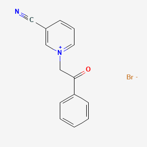molecular formula C14H11BrN2O B4964251 3-cyano-1-(2-oxo-2-phenylethyl)pyridinium bromide CAS No. 25357-46-4
