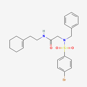 molecular formula C23H27BrN2O3S B4964259 N~2~-benzyl-N~2~-[(4-bromophenyl)sulfonyl]-N~1~-[2-(1-cyclohexen-1-yl)ethyl]glycinamide 