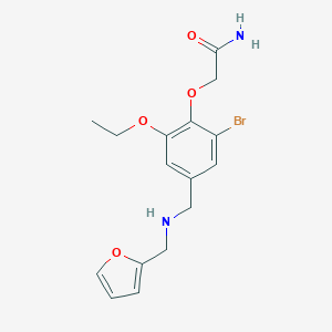 molecular formula C16H19BrN2O4 B496426 2-(2-Bromo-6-ethoxy-4-{[(2-furylmethyl)amino]methyl}phenoxy)acetamide 