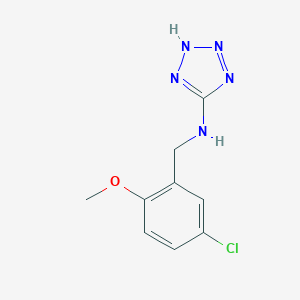 molecular formula C9H10ClN5O B496427 N-(5-chloro-2-methoxybenzyl)-1H-tetrazol-5-amine 