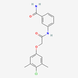 molecular formula C17H17ClN2O3 B4964279 3-{[(4-chloro-3,5-dimethylphenoxy)acetyl]amino}benzamide 
