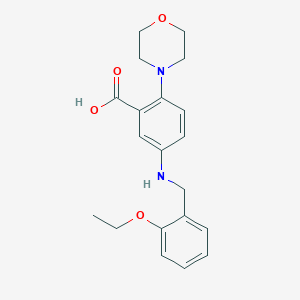 molecular formula C20H24N2O4 B496428 5-[(2-Ethoxybenzyl)amino]-2-(4-morpholinyl)benzoic acid CAS No. 765933-72-0