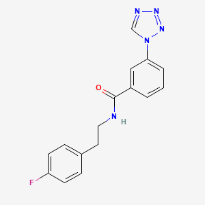 molecular formula C16H14FN5O B4964294 N-[2-(4-fluorophenyl)ethyl]-3-(1H-tetrazol-1-yl)benzamide 