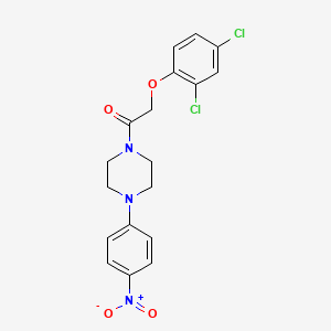 molecular formula C18H17Cl2N3O4 B4964305 1-[(2,4-dichlorophenoxy)acetyl]-4-(4-nitrophenyl)piperazine 