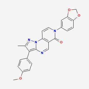 molecular formula C24H18N4O4 B4964313 7-(1,3-benzodioxol-5-yl)-3-(4-methoxyphenyl)-2-methylpyrazolo[1,5-a]pyrido[3,4-e]pyrimidin-6(7H)-one 