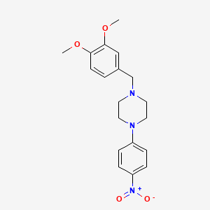 molecular formula C19H23N3O4 B4964320 1-(3,4-dimethoxybenzyl)-4-(4-nitrophenyl)piperazine 