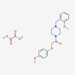 molecular formula C23H28N2O8 B4964327 1-(2-methoxybenzyl)-4-[(4-methoxyphenoxy)acetyl]piperazine oxalate 