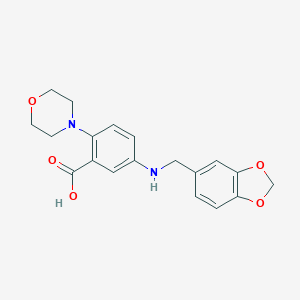 molecular formula C19H20N2O5 B496433 2-Morpholino-5-(piperonylamino)benzoic acid CAS No. 765924-66-1