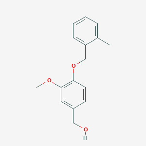 molecular formula C16H18O3 B496434 {3-Methoxy-4-[(2-methylbenzyl)oxy]phenyl}methanol 