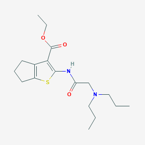 molecular formula C18H28N2O3S B4964345 ethyl 2-[(N,N-dipropylglycyl)amino]-5,6-dihydro-4H-cyclopenta[b]thiophene-3-carboxylate 