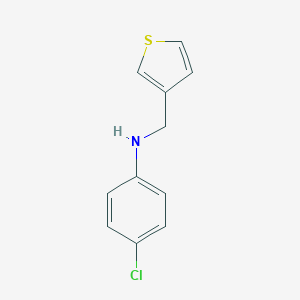 molecular formula C11H10ClNS B496435 4-chloro-N-(thiophen-3-ylmethyl)aniline CAS No. 54675-56-8
