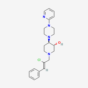molecular formula C23H29ClN4O B4964367 (3R*,4R*)-1-[(2Z)-2-chloro-3-phenyl-2-propen-1-yl]-4-[4-(2-pyridinyl)-1-piperazinyl]-3-piperidinol 