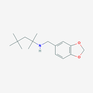 molecular formula C16H25NO2 B496437 N-(1,3-benzodioxol-5-ylmethyl)-2,4,4-trimethylpentan-2-amine 