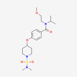 molecular formula C20H33N3O5S B4964382 4-({1-[(dimethylamino)sulfonyl]-4-piperidinyl}oxy)-N-isopropyl-N-(2-methoxyethyl)benzamide 