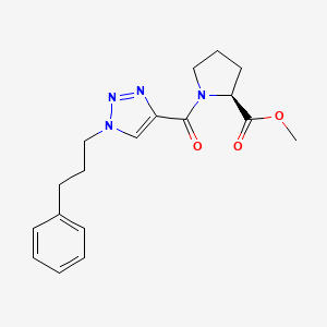 molecular formula C18H22N4O3 B4964395 methyl 1-{[1-(3-phenylpropyl)-1H-1,2,3-triazol-4-yl]carbonyl}-L-prolinate 