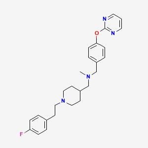 molecular formula C26H31FN4O B4964398 ({1-[2-(4-fluorophenyl)ethyl]-4-piperidinyl}methyl)methyl[4-(2-pyrimidinyloxy)benzyl]amine 