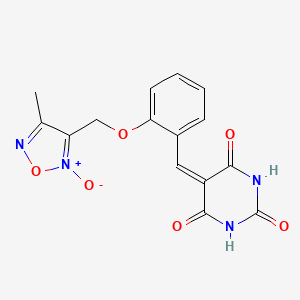 molecular formula C15H12N4O6 B4964408 5-{2-[(4-methyl-2-oxido-1,2,5-oxadiazol-3-yl)methoxy]benzylidene}-2,4,6(1H,3H,5H)-pyrimidinetrione 
