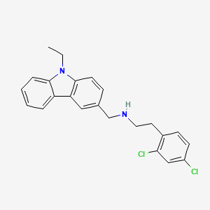 molecular formula C23H22Cl2N2 B4964417 2-(2,4-dichlorophenyl)-N-[(9-ethyl-9H-carbazol-3-yl)methyl]ethanamine 