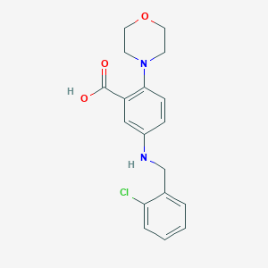 molecular formula C18H19ClN2O3 B496442 5-[(2-Chlorobenzyl)amino]-2-(4-morpholinyl)benzoic acid CAS No. 765934-15-4