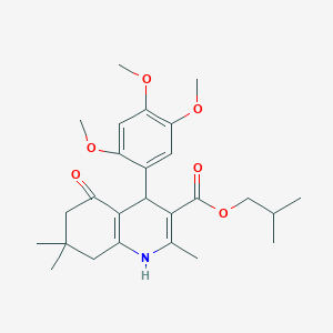 molecular formula C26H35NO6 B4964431 isobutyl 2,7,7-trimethyl-5-oxo-4-(2,4,5-trimethoxyphenyl)-1,4,5,6,7,8-hexahydro-3-quinolinecarboxylate 