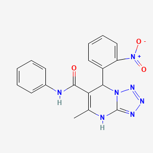 molecular formula C18H15N7O3 B4964447 5-methyl-7-(2-nitrophenyl)-N-phenyl-4,7-dihydrotetrazolo[1,5-a]pyrimidine-6-carboxamide 