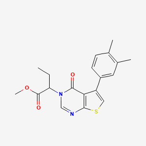 molecular formula C19H20N2O3S B4964472 methyl 2-[5-(3,4-dimethylphenyl)-4-oxothieno[2,3-d]pyrimidin-3(4H)-yl]butanoate 