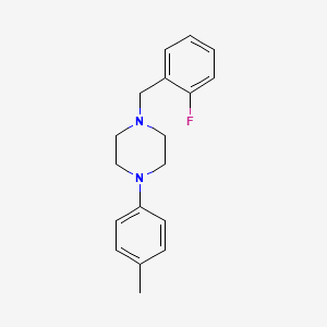 molecular formula C18H21FN2 B4964473 1-(2-fluorobenzyl)-4-(4-methylphenyl)piperazine CAS No. 415952-00-0