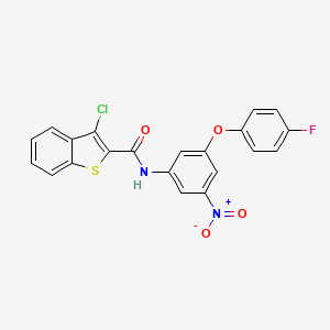 3-chloro-N-[3-(4-fluorophenoxy)-5-nitrophenyl]-1-benzothiophene-2-carboxamide