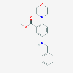molecular formula C19H22N2O3 B496452 Methyl 5-(benzylamino)-2-morpholin-4-ylbenzoate CAS No. 766527-30-4