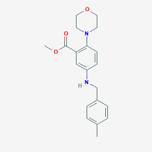 molecular formula C20H24N2O3 B496453 Methyl 5-[(4-methylbenzyl)amino]-2-(morpholin-4-yl)benzoate 