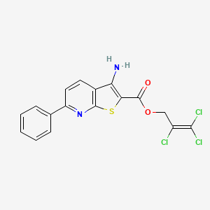 molecular formula C17H11Cl3N2O2S B4964543 2,3,3-trichloro-2-propen-1-yl 3-amino-6-phenylthieno[2,3-b]pyridine-2-carboxylate 
