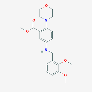 molecular formula C21H26N2O5 B496455 Methyl 5-[(2,3-dimethoxybenzyl)amino]-2-(4-morpholinyl)benzoate 