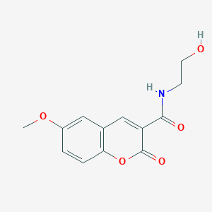 molecular formula C13H13NO5 B4964578 N-(2-hydroxyethyl)-6-methoxy-2-oxo-2H-chromene-3-carboxamide 