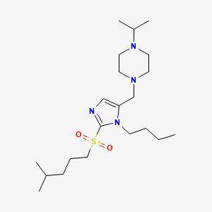 molecular formula C21H40N4O2S B4964579 1-({1-butyl-2-[(4-methylpentyl)sulfonyl]-1H-imidazol-5-yl}methyl)-4-isopropylpiperazine 