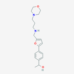molecular formula C20H28N2O3 B496458 1-[4-(5-{[(3-Morpholin-4-ylpropyl)amino]methyl}-2-furyl)phenyl]ethanol 