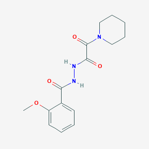 molecular formula C15H19N3O4 B4964610 2-methoxy-N'-[oxo(1-piperidinyl)acetyl]benzohydrazide 