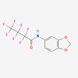 molecular formula C11H6F7NO3 B4964625 N-1,3-benzodioxol-5-yl-2,2,3,3,4,4,4-heptafluorobutanamide 
